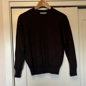 Madewell Women’s Chocolate Brown Cashmere Crewneck Sweater